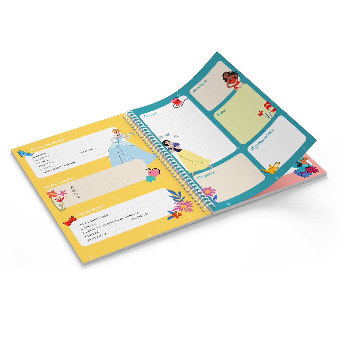 Cuaderno Super Tapa Dura Avengers y Princesas Disney Marvel