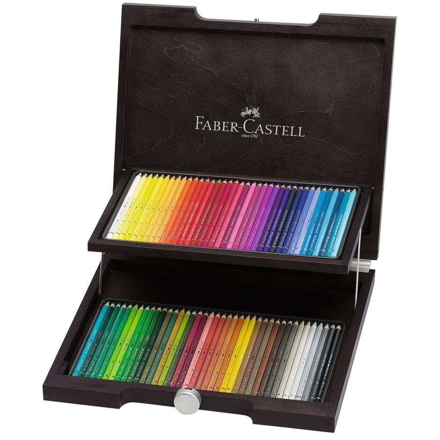 Estuche de madera con 72 lápices acuarelables Albrecht Dürer Faber-Castell