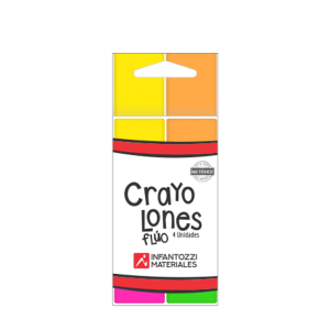 Crayolones Rectangulares Fluo x 4 Infantozzi