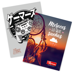 Cuaderno Papiros 96 Hojas Rayado Diseño Surtido