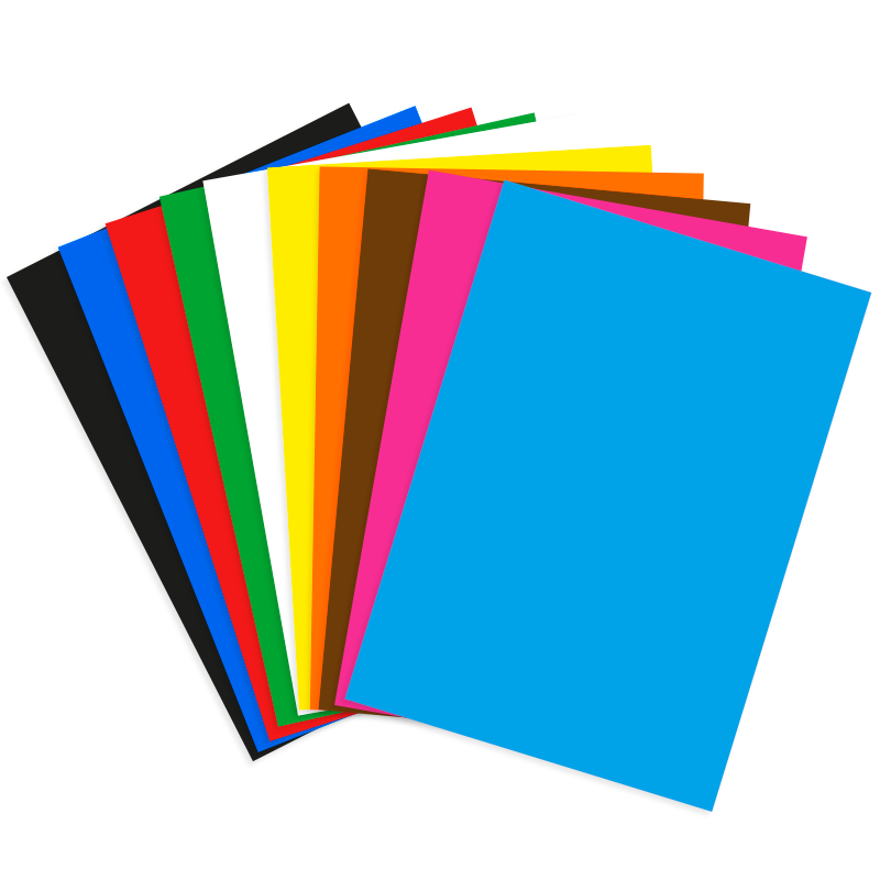 Goma Eva A4 Pack x10 Colores Fuertes DALI
