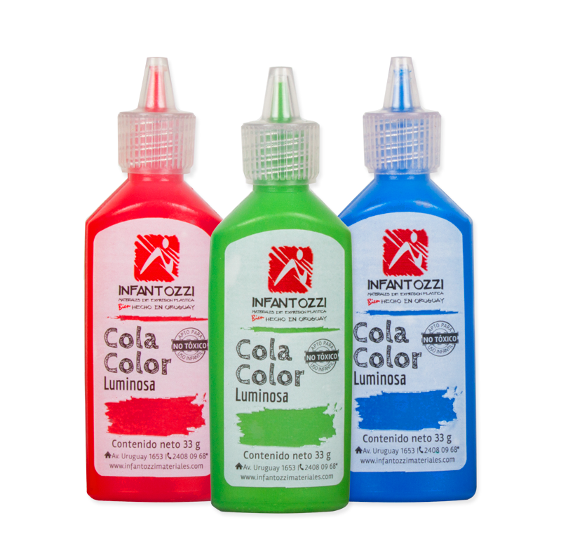 Cola Color Infantozzi 33g X3 Colores surtidos