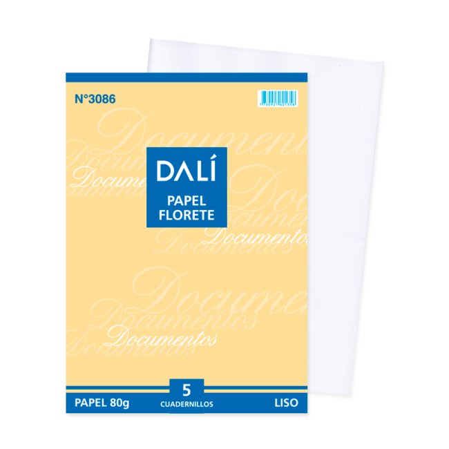 Papel Florete Liso x5 DALI