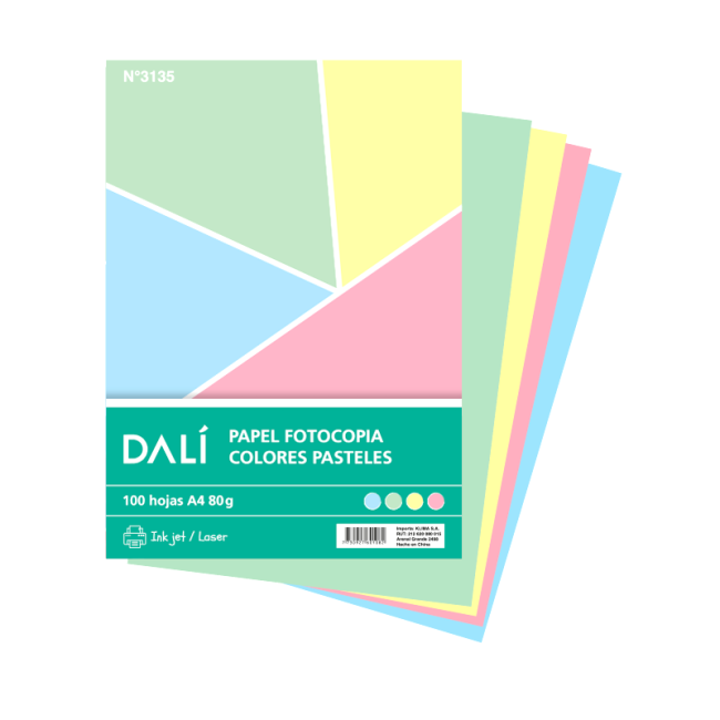 Papel Fotocopia Colores Pasteles DALI
