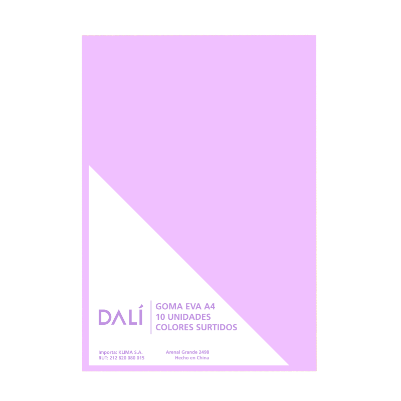 Goma Eva A4 Pack x10 Colores Pastel DALI