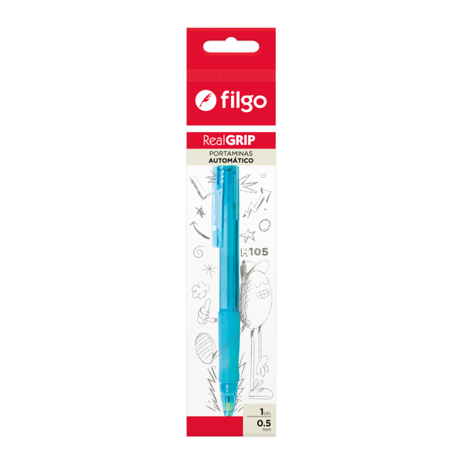 Lapiz mecanico 0.5mm Realgrip Filgo