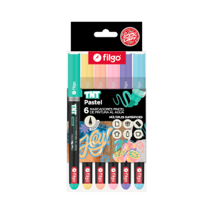 Marcadores TNT Pincel Pastel x6 Filgo