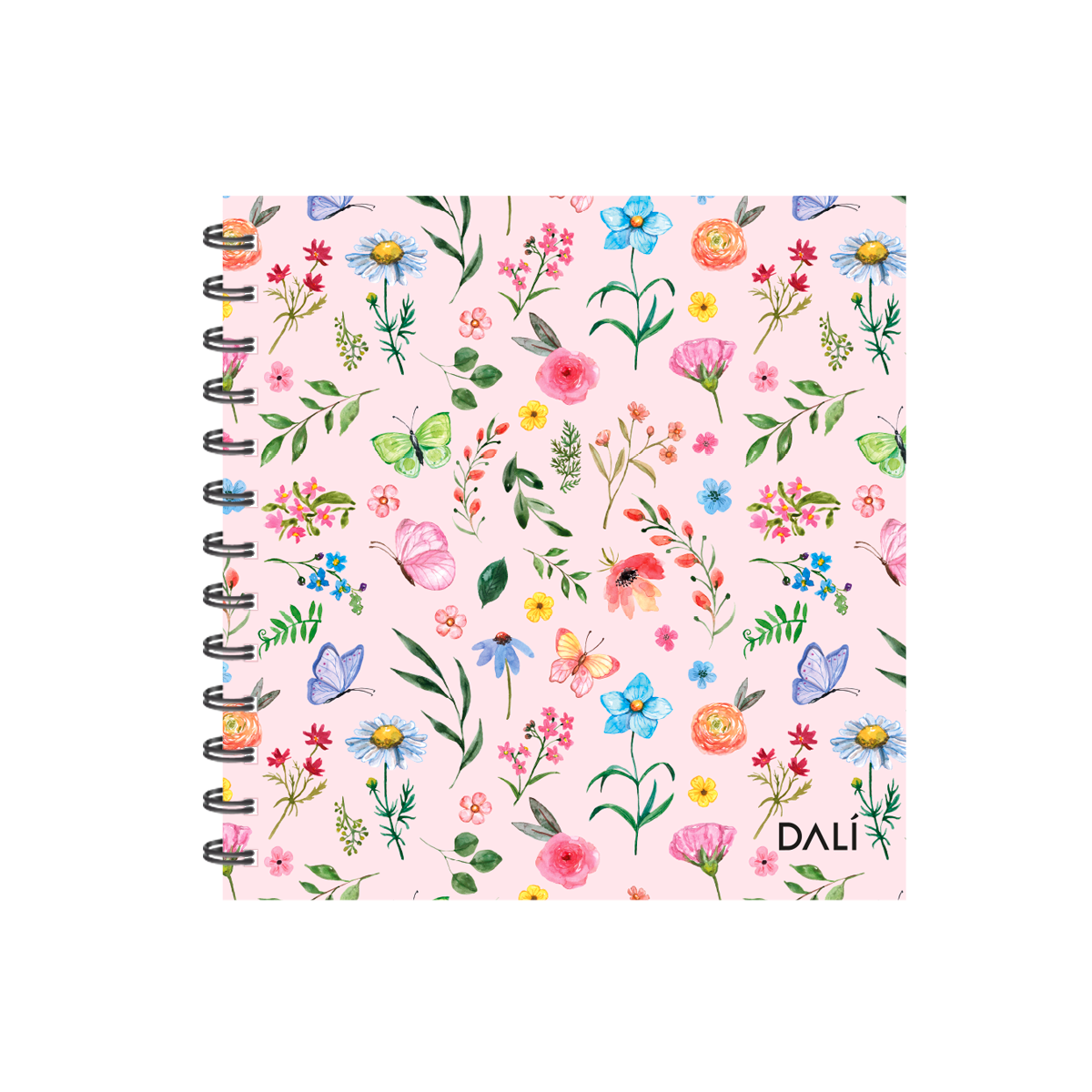 Cuaderno Espiral Cuadrado Mariposas - Cuaderno