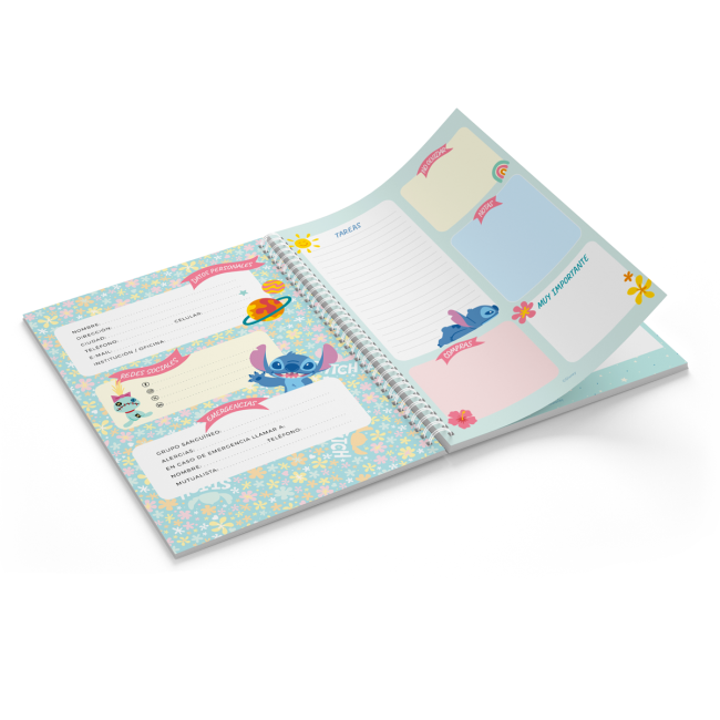 Cuaderno Super Tapa Dura Cute Stitch - Cuaderno