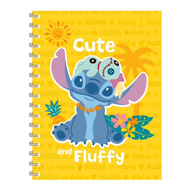 Cuaderno Super Tapa Dura Cute Stitch - Amarillo - Cuaderno
