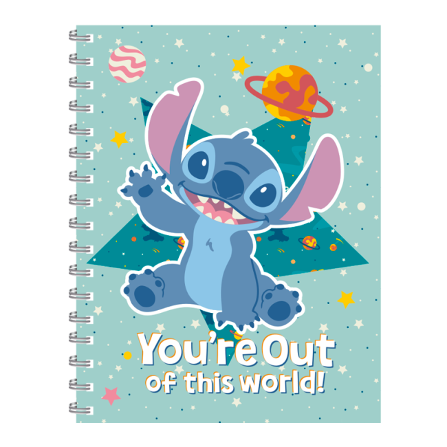 Cuaderno Super Tapa Dura Cute Stitch - Azul - Cuaderno