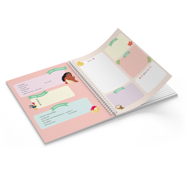 Cuaderno Super Tapa Dura How Far Moana 2 - Cuaderno