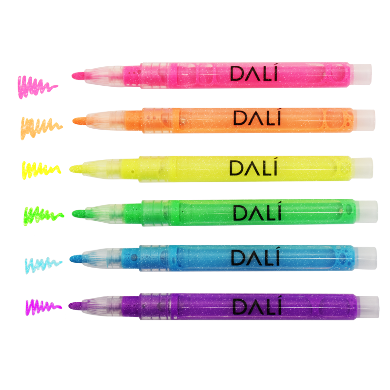 Marcadores con Glitter x6 - Papeleria