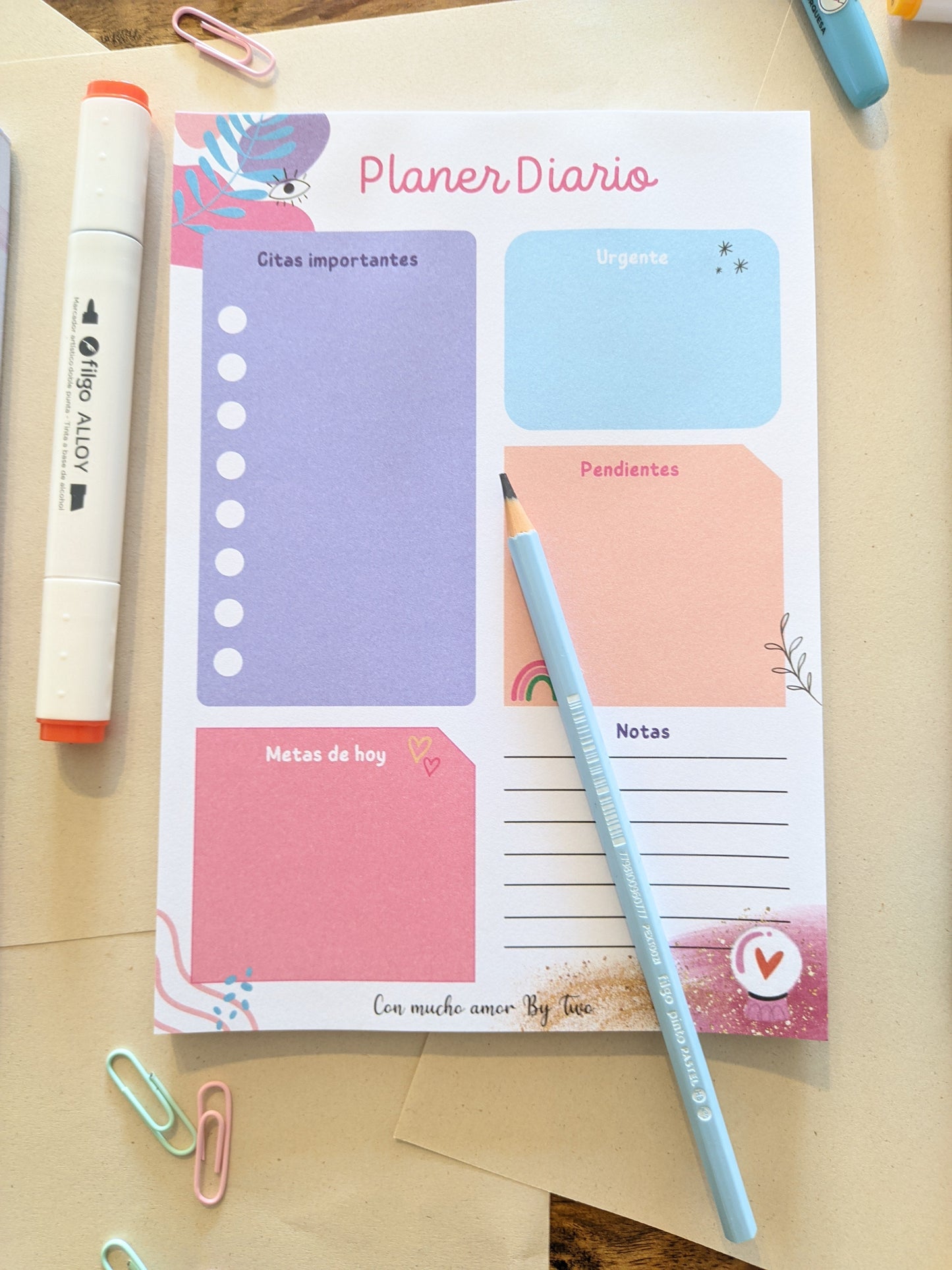 Planificador diario Luna