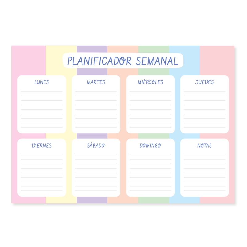 Planificador Semanal - Colores