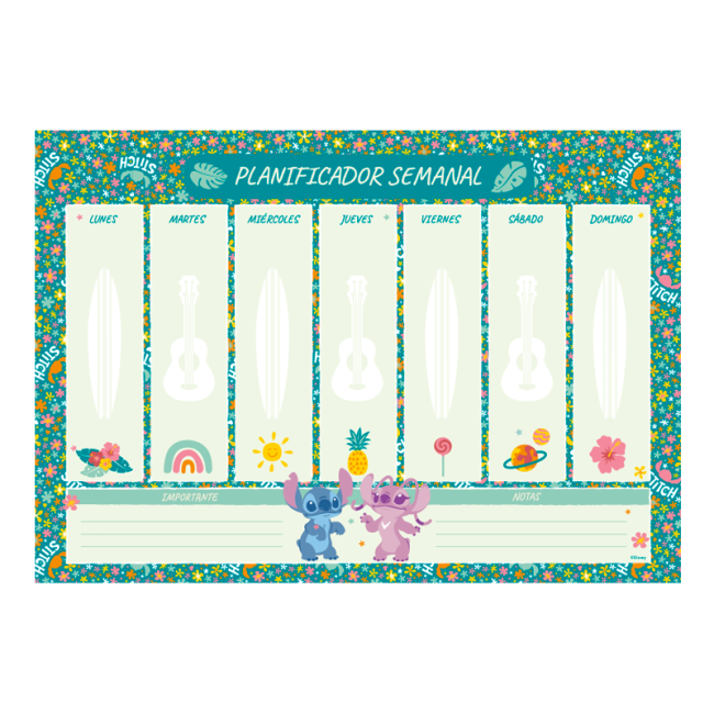 Planificador Semanal Stitch - Verde