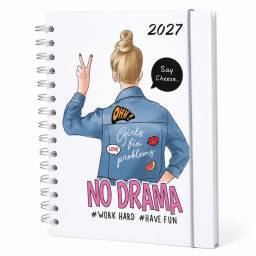 Agenda 2027 con frase gris no drama