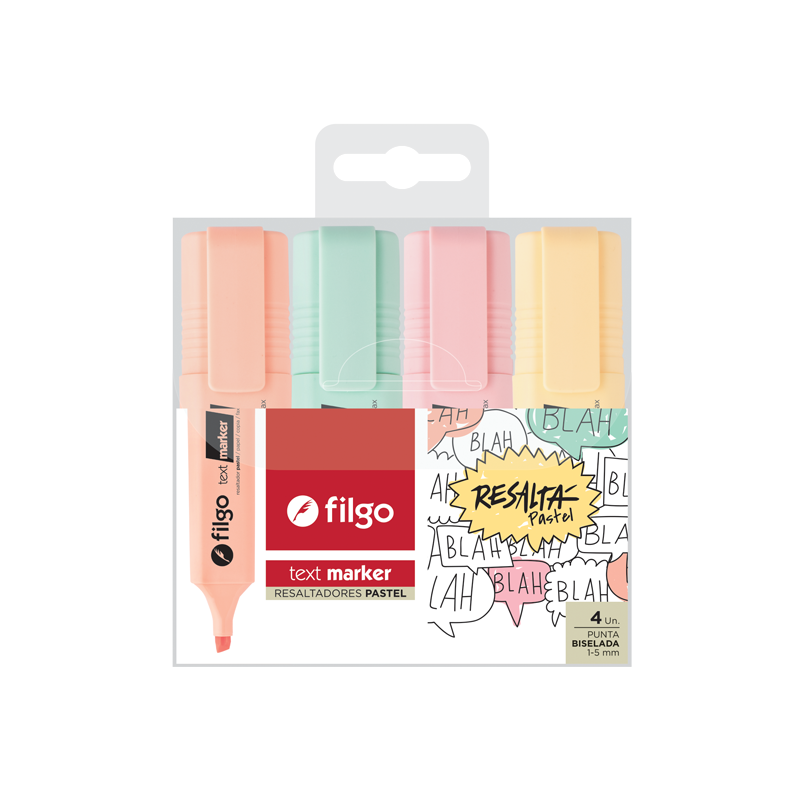 Resaltadores Filgo Pastel