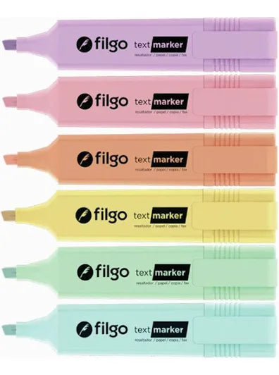 Resaltadores Filgo Pastel x6