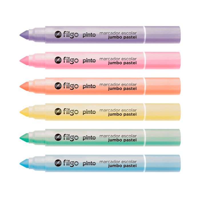 Marcadores Jumbo Pastel x6 Filgo