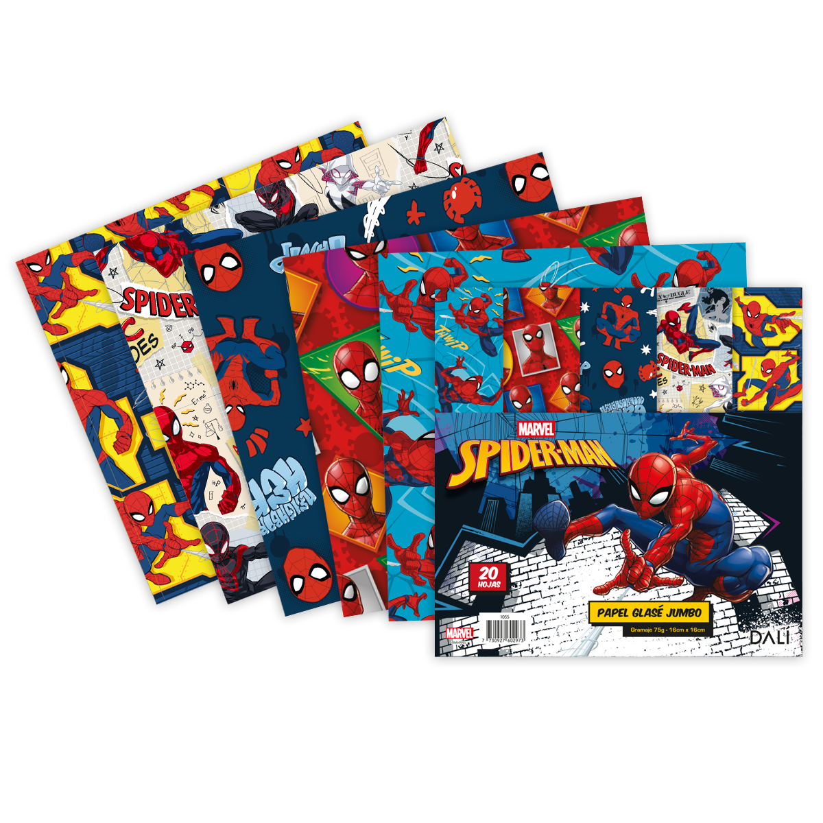 Papel Glasé Jumbo Disney Marvel x10