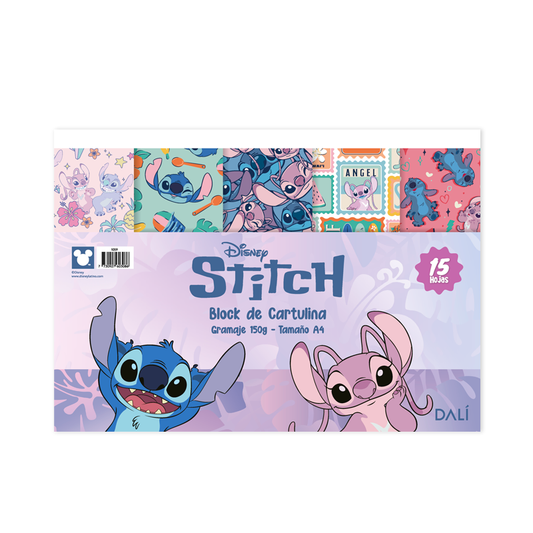 Block A4 Cartulina x3 Stitch