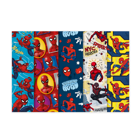 Cartulina Spiderman Marvel x5