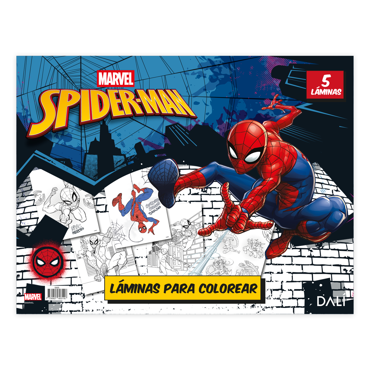 Láminas para Colorear Disney Marvel x5