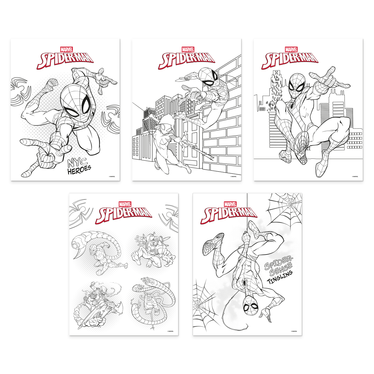 Láminas para Colorear Disney Marvel x5