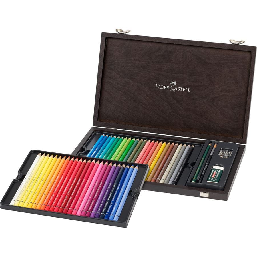 Estuche de madera con 48 lápices acuarelables Albrecht Dürer Faber-Castell