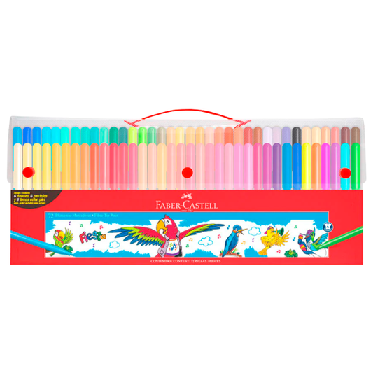 Marcadores Finos Maletin x72 Faber-Castell