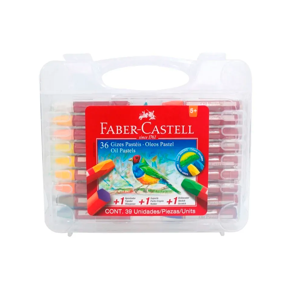 Oleo Pasteles Valija 36 Colores con Kit Faber-Castell