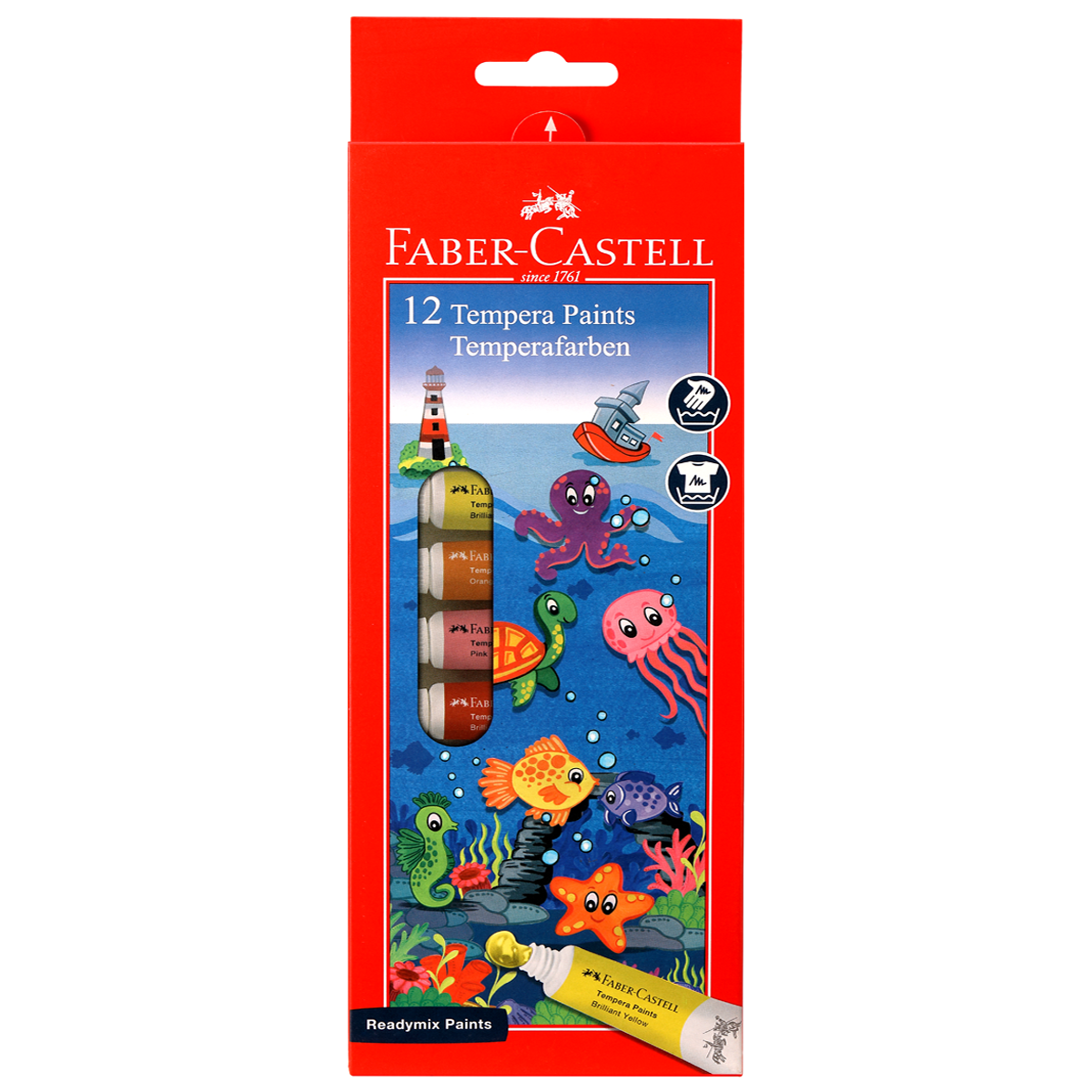 Tempera en tubo x12 unidades Faber-Castell