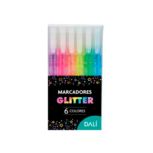 Marcadores con Glitter x6