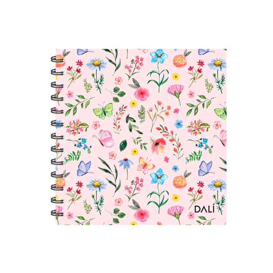 Cuaderno Espiral Cuadrado Mariposas