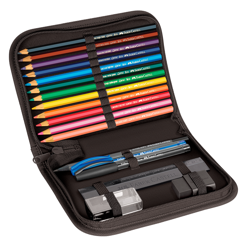 Cartuchera Completa Galaxy 18 piezas Faber-Castell