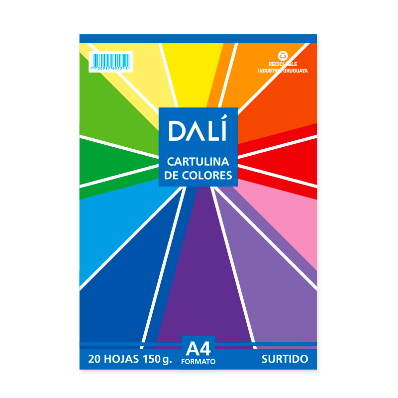 Cartulina Colores Fuertes A4 DALI x20