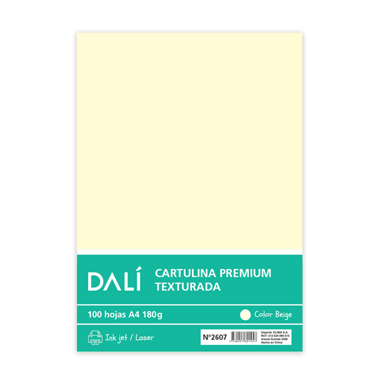 Cartulina Texturada Beige Opalina A4 DALI x100