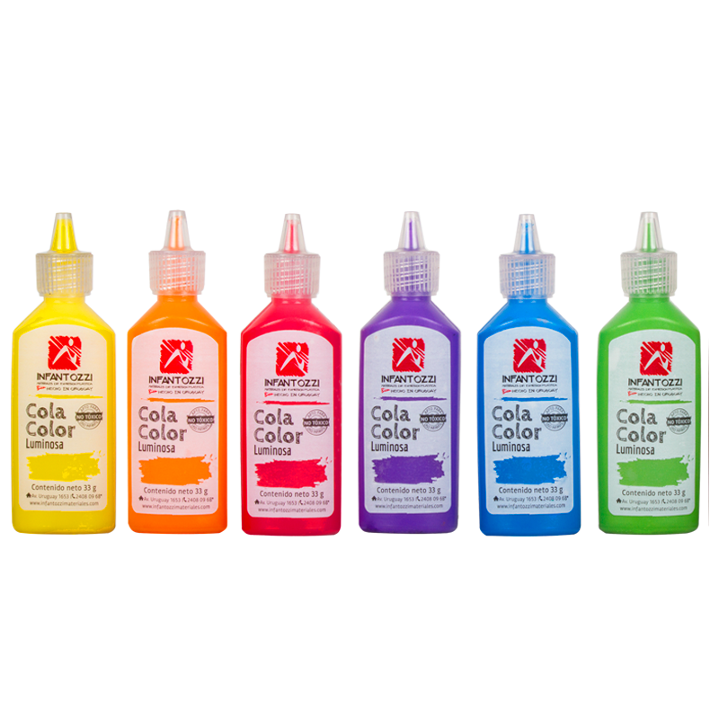 Cola Color Infantozzi 33g X3 Colores surtidos