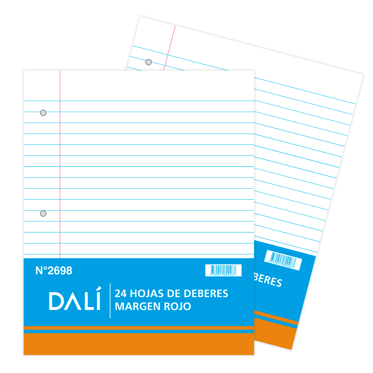 Hojas de Deberes Margen Rojo 24 hojas DALI