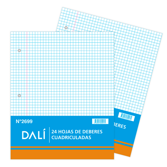 Hojas de Deberes Cuadriculadas 24 hojas DALI