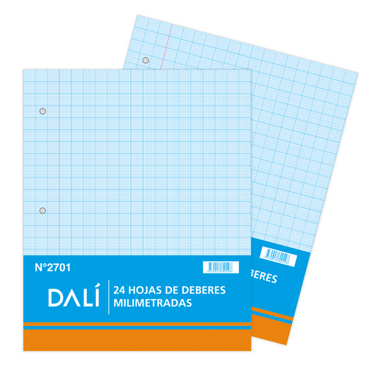 Hojas de Deberes Milimetradas 24 hojas DALI