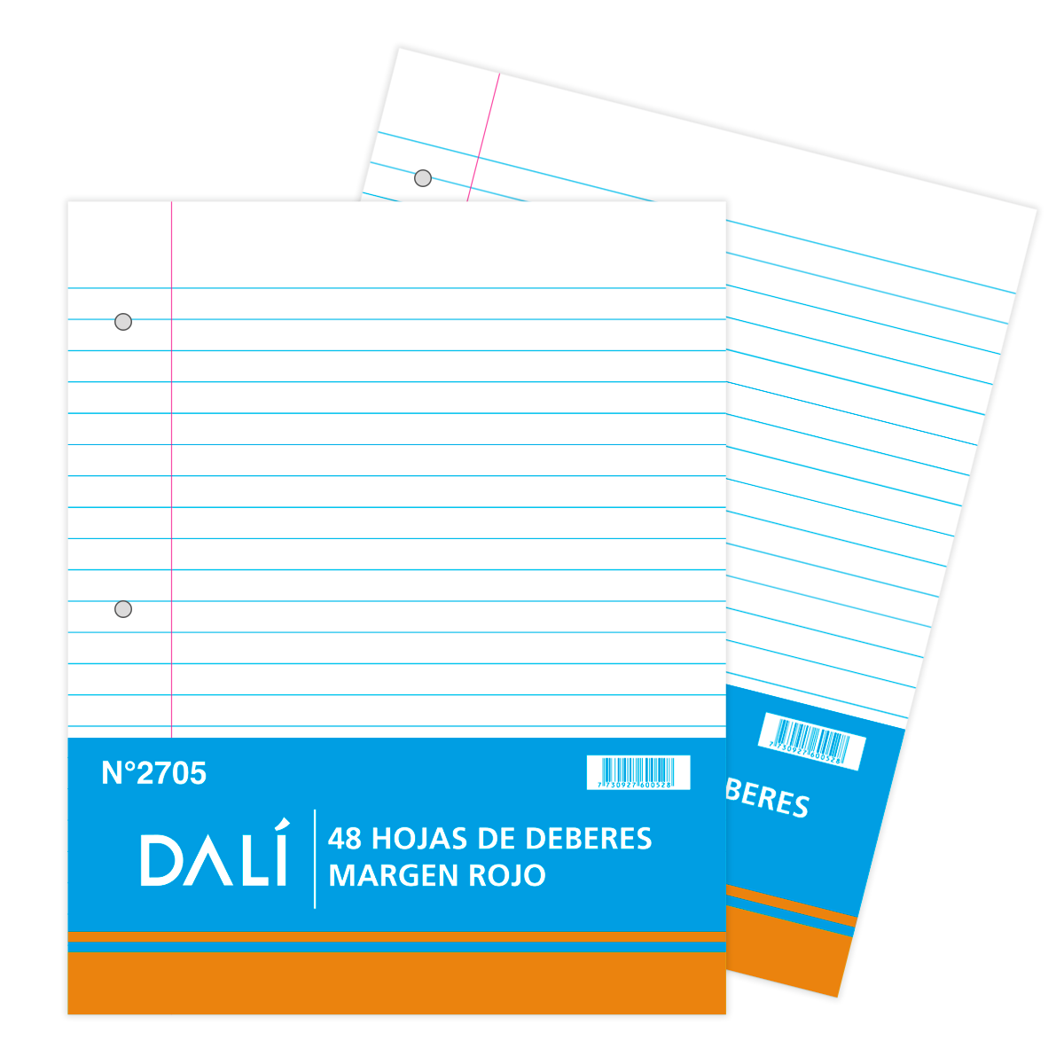 Hojas de Deberes Margen Rojo 48 hojas DALI