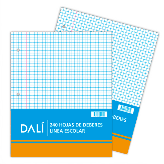 Hojas de Deberes Cuadriculadas x240 hojas DALI