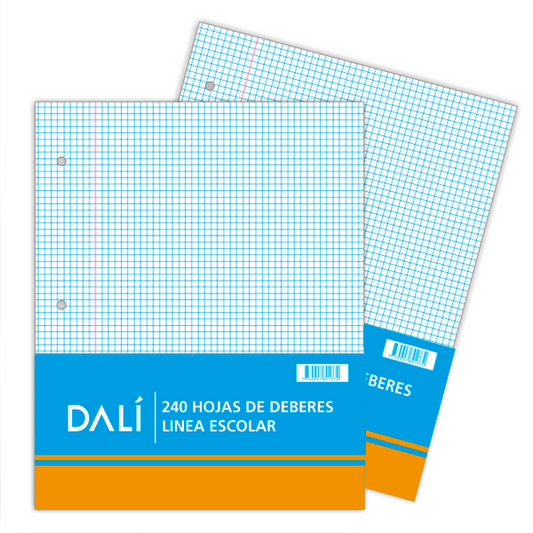 Hojas de Deberes Milimetradas x240 hojas DALI