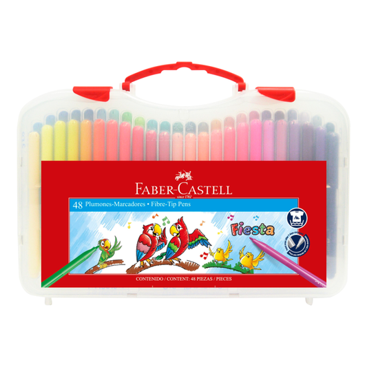 Marcadores Finos Valija x48 Faber-Castell