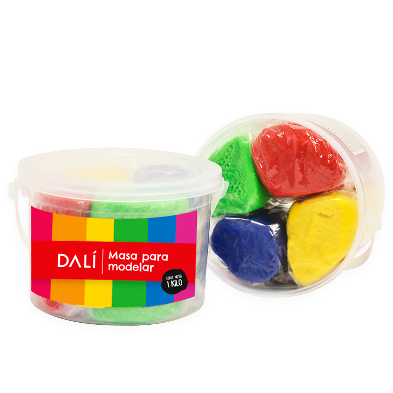 Masa de Modelar 1kg 4 Colores Clasicos DALI