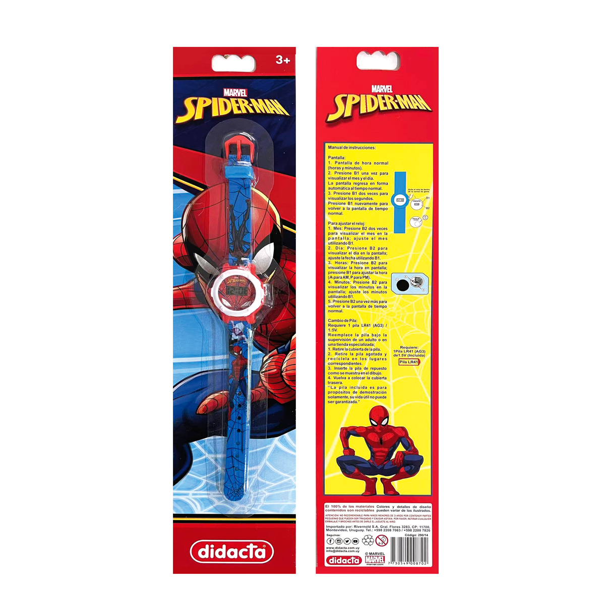 Reloj Digital Disney Marvel Niños