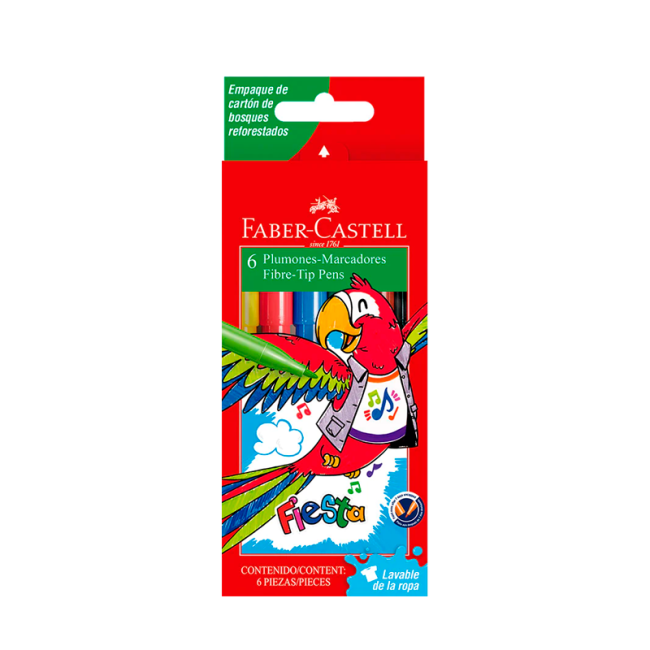 Marcadores Finos x6 Faber-Castell