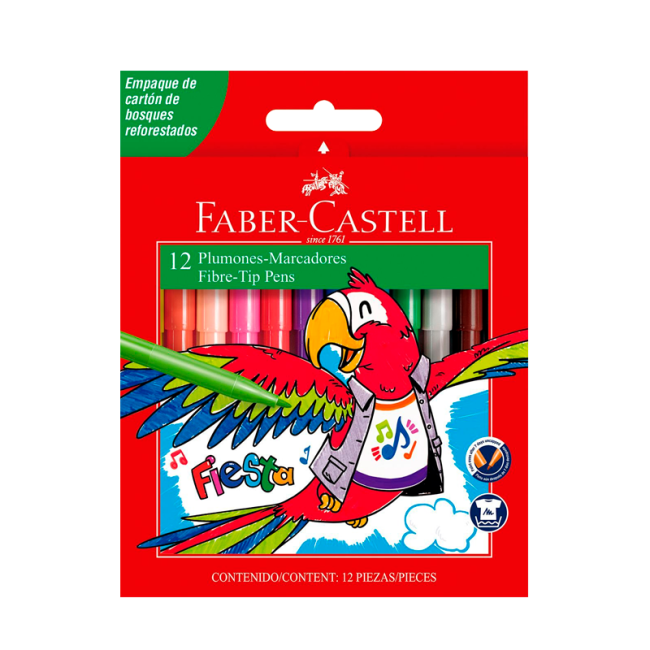 Marcadores Finos x12 Faber-Castell